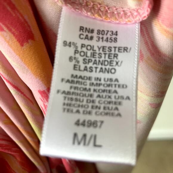 BCBGMaxazria Blouse Size M/L Strapless Pink Top Smocked Shirt Y2K Barbiecore - Picture 3 of 5